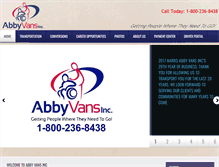 Tablet Screenshot of abbyvans.com